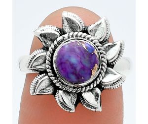 Sun - Copper Purple Turquoise Ring size-7 SDR244767 R-1617, 7x7 mm