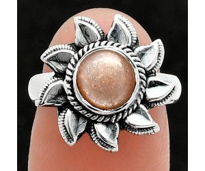 Sun - Sunstone Ring size-6.5 SDR244770 R-1617, 7x7 mm