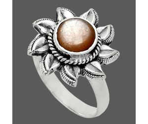 Sun - Sunstone Ring size-6.5 SDR244770 R-1617, 7x7 mm