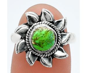 Sun - Copper Green Turquoise Ring size-7 SDR244780 R-1617, 7x7 mm