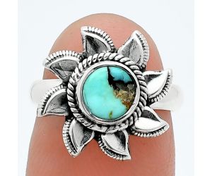 Sun - Lucky Charm Tibetan Turquoise Ring size-6 SDR244782 R-1617, 7x7 mm