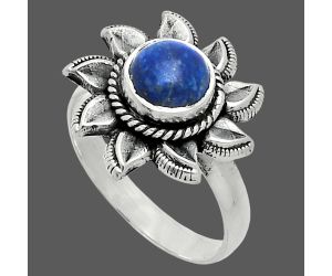 Sun - Lapis Lazuli Ring size-7 SDR244795 R-1617, 7x7 mm