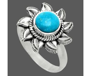 Sun - Sleeping Beauty Turquoise Ring size-7.5 SDR244804 R-1617, 7x7 mm