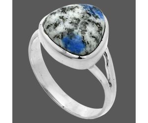 K2 Blue - Azurite In Quartz Ring size-10 SDR244808 R-1002, 12x12 mm