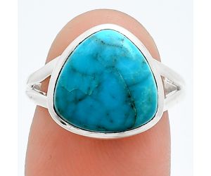 Natural Rare Turquoise Nevada Aztec Mt Ring size-7 SDR244809 R-1002, 12x12 mm