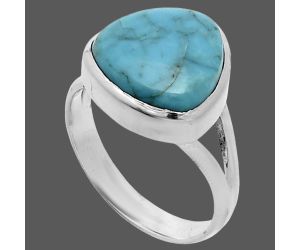 Natural Rare Turquoise Nevada Aztec Mt Ring size-7 SDR244809 R-1002, 12x12 mm