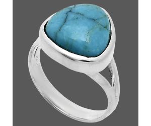 Natural Turquoise Morenci Mine Ring size-7 SDR244822 R-1002, 12x12 mm