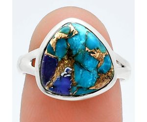 Multi Copper Turquoise Ring size-7 SDR244824 R-1002, 12x12 mm