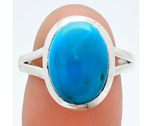 Sleeping Beauty Turquoise Ring size-9 SDR244827 R-1005, 10x14 mm