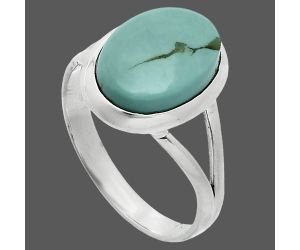 Natural Rare Turquoise Nevada Aztec Mt Ring size-10 SDR244832 R-1005, 10x14 mm