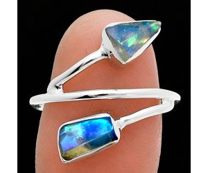 Ethiopian Opal Rough Ring size-9 SDR244840 R-1169, 7x5 mm