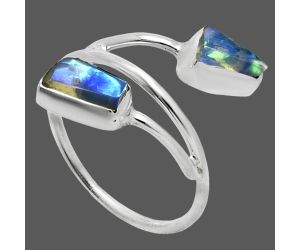 Ethiopian Opal Rough Ring size-9 SDR244840 R-1169, 7x5 mm