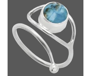 Adjustable Eye - Sleeping Beauty Turquoise Ring size-7.5 SDR244844 R-1254, 8x8 mm