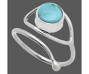 Adjustable Eye - Natural Rare Turquoise Nevada Aztec Mt Ring size-8 SDR244845 R-1254, 8x8 mm