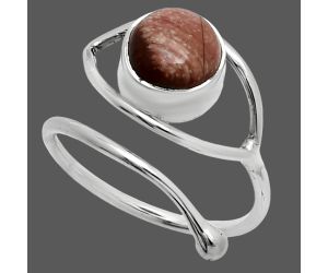 Adjustable Eye - Snake Skin Jasper Ring size-7.5 SDR244851 R-1254, 8x8 mm