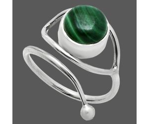 Adjustable Eye - Malachite Eye Ring size-6 SDR244854 R-1254, 8x8 mm