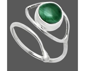 Adjustable Eye - Malachite Eye Ring size-8.5 SDR244862 R-1254, 8x8 mm