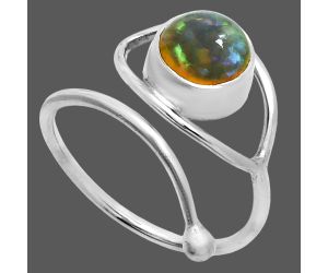 Adjustable Eye - Ethiopian Opal Ring size-8.5 SDR244877 R-1254, 8x8 mm