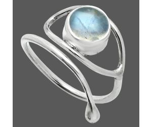 Adjustable Eye - Rainbow Moonstone Ring size-6.5 SDR244878 R-1254, 8x8 mm