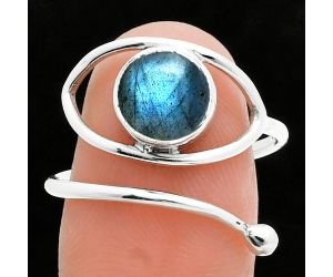 Adjustable Eye - Blue Labradorite Ring size-9 SDR244879 R-1254, 8x8 mm