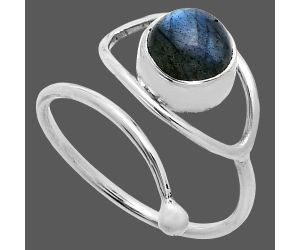 Adjustable Eye - Blue Labradorite Ring size-9 SDR244879 R-1254, 8x8 mm