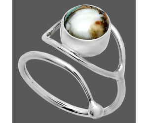 Adjustable Eye - Spiny Oyster Turquoise Ring size-6 SDR244886 R-1254, 8x8 mm