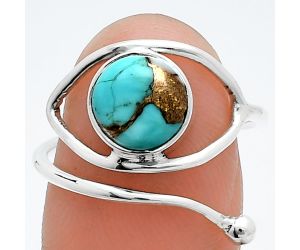 Adjustable Eye - Spiny Oyster Turquoise Ring size-8 SDR244887 R-1254, 8x8 mm