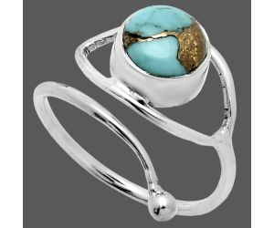 Adjustable Eye - Spiny Oyster Turquoise Ring size-8 SDR244887 R-1254, 8x8 mm