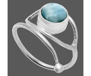 Adjustable Eye - Larimar (Dominican Republic) Ring size-7.5 SDR244891 R-1254, 8x8 mm