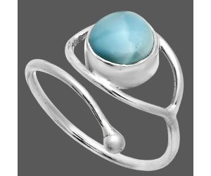 Adjustable Eye - Larimar (Dominican Republic) Ring size-8 SDR244892 R-1254, 8x8 mm