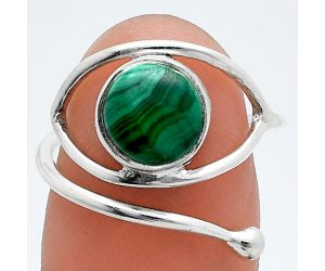 Adjustable Eye - Malachite Eye Ring size-7 SDR244894 R-1254, 8x8 mm