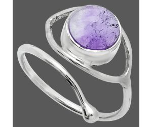 Adjustable Eye - Amethyst Cab Ring size-8 SDR244906 R-1254, 8x8 mm