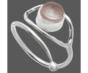 Adjustable Eye - Rose Quartz Ring size-8 SDR244907 R-1254, 8x8 mm