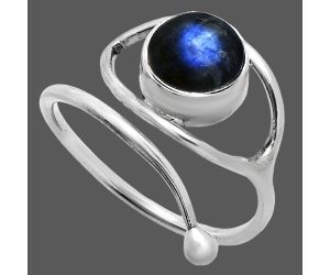 Adjustable Eye - Blue Fire Labradorite Ring size-9 SDR244916 R-1254, 8x8 mm