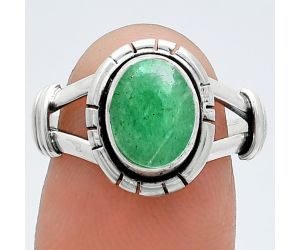 Green Aventurine Ring size-8.5 SDR244921 R-1533, 7x9 mm