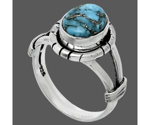 Kingman Turquoise With Pyrite Ring size-6 SDR244923 R-1533, 7x9 mm