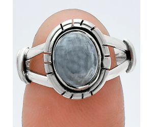 Gunmetal Ring size-7.5 SDR244924 R-1533, 7x9 mm