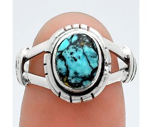 Lucky Charm Tibetan Turquoise Ring size-8 SDR244943 R-1533, 7x9 mm