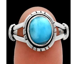 Larimar (Dominican Republic) Ring size-8.5 SDR244949 R-1533, 8x10 mm