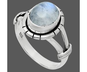 Rainbow Moonstone Ring size-8 SDR244951 R-1533, 8x10 mm