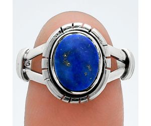 Lapis Lazuli Ring size-8 SDR244956 R-1533, 8x10 mm