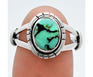 Lucky Charm Tibetan Turquoise Ring size-7 SDR244964 R-1533, 7x9 mm