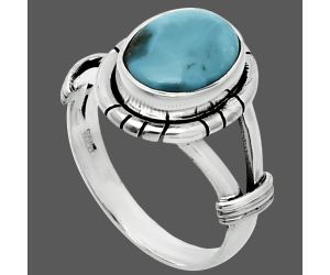 Natural Rare Turquoise Nevada Aztec Mt Ring size-7 SDR244967 R-1533, 8x10 mm