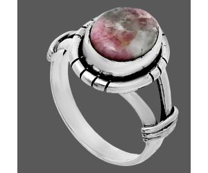 Pink Thulite Ring size-6 SDR244968 R-1533, 8x10 mm