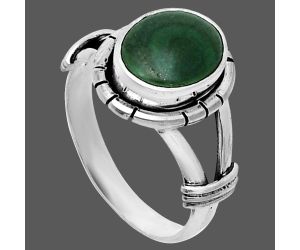 Malachite Eye Ring size-7.5 SDR244969 R-1533, 8x10 mm