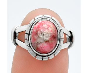 Pink Thulite Ring size-6 SDR244975 R-1533, 8x10 mm