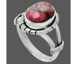 Pink Thulite Ring size-6 SDR244975 R-1533, 8x10 mm