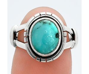 Natural Rare Turquoise Nevada Aztec Mt Ring size-6 SDR244977 R-1533, 8x10 mm