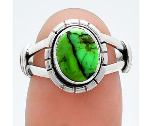 Green Matrix Turquoise Ring size-7 SDR244982 R-1533, 7x9 mm