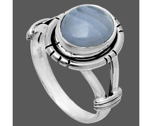 Blue Lace Agate Ring size-7 SDR244983 R-1533, 8x10 mm